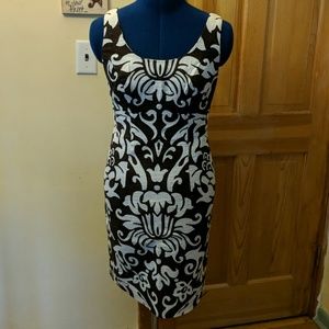 INC Brown and White Floral Dress